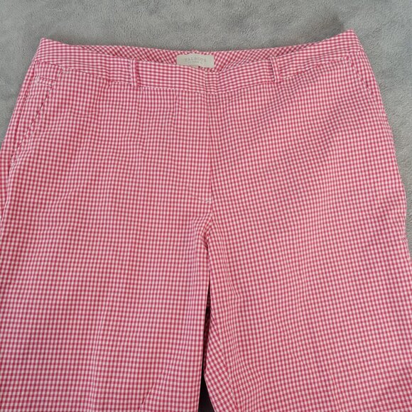 Talbots Womens Shorts 16W Plus Zip Fly Red Gingham Check Lightweight PLA10E - Picture 3 of 10